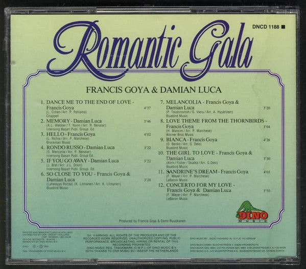 Francis Goya & Damian Luca : Romantic Gala (CD, Album)