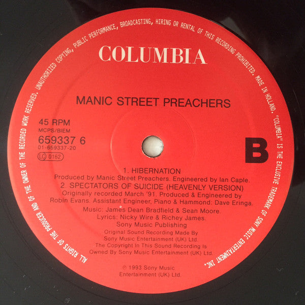 Manic Street Preachers : From Despair To Where (12", Single)