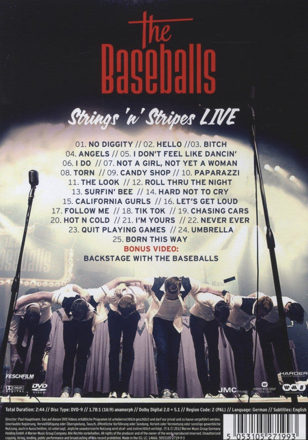 The Baseballs : Strings 'N' Stripes ‎Live (DVD-V, Album, Multichannel, PAL)