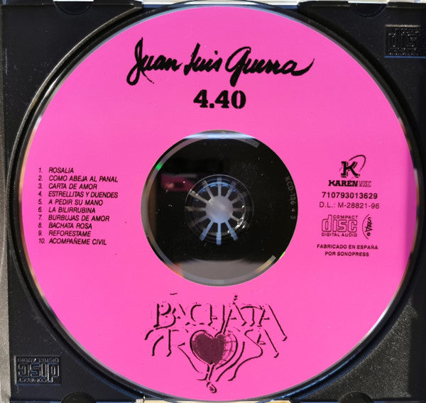Juan Luis Guerra 4.40 : Bachata Rosa (CD, Album, RE)