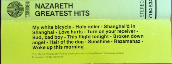 Nazareth (2) : Greatest Hits (Cass, Comp)