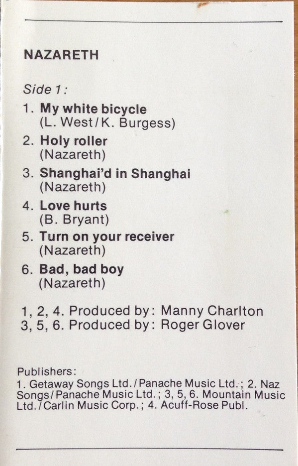 Nazareth (2) : Greatest Hits (Cass, Comp)