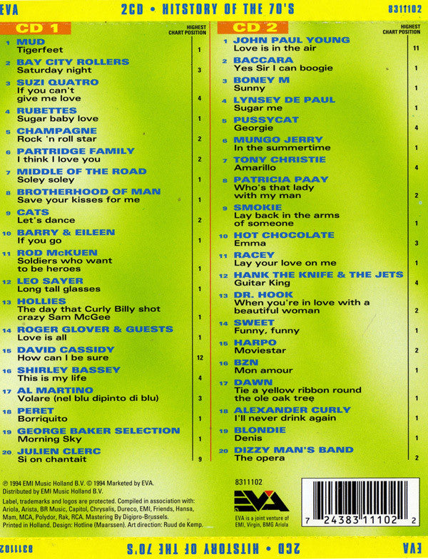 Various : Hitstory Of The 70's (2xCD, Comp)