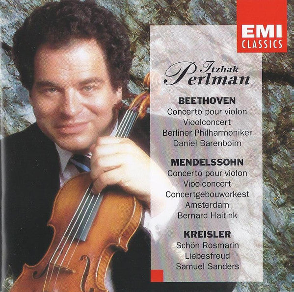 Itzhak Perlman - Ludwig van Beethoven / Felix Mendelssohn-Bartholdy / Fritz Kreisler : Concerto Pour Vioolconcert / Schön Rosmarin / Liebesfreud (CD, Comp)