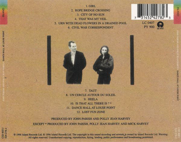 John Parish & PJ Harvey : Dance Hall At Louse Point (CD, Album, RP)
