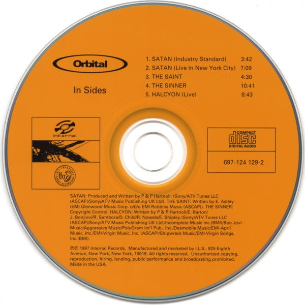 Orbital : In Sides (CD, Album, RE + CD, Comp)