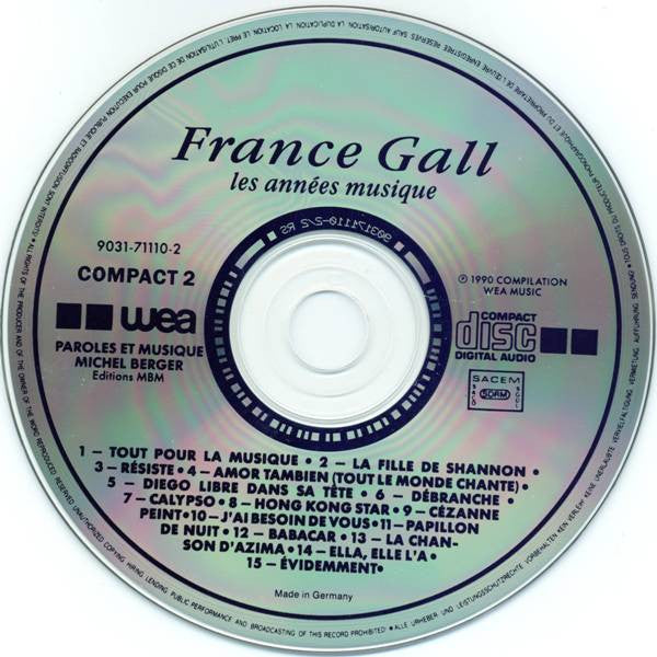 France Gall : Les Années Musique - Ihre Größten Erfolge (2xCD, Comp)