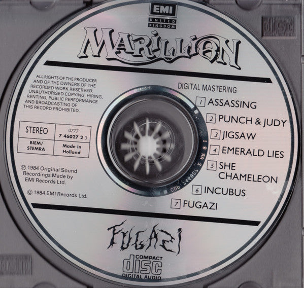 Marillion : Fugazi (CD, Album, RE, RP, EMI)