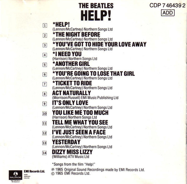 The Beatles : Help! (CD, Album, RE, RP)