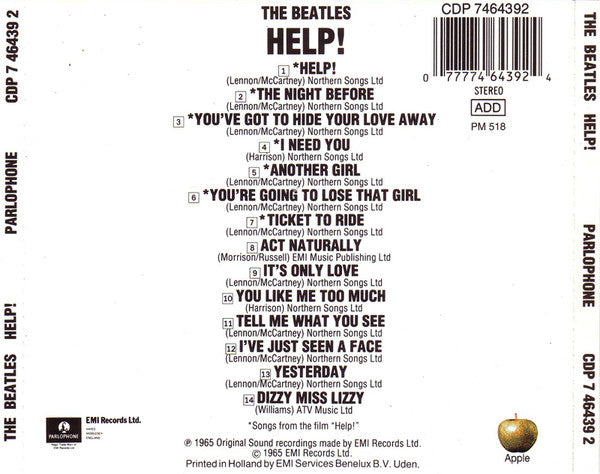 The Beatles : Help! (CD, Album, RE, RP)