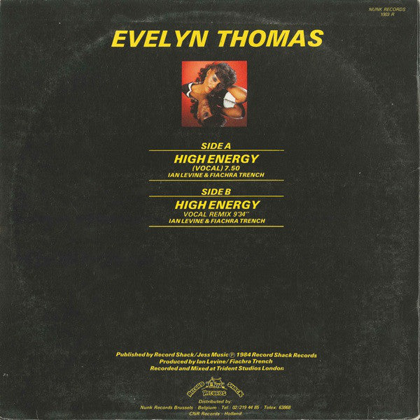 Evelyn Thomas : High-Energy (Special Remix) (12")