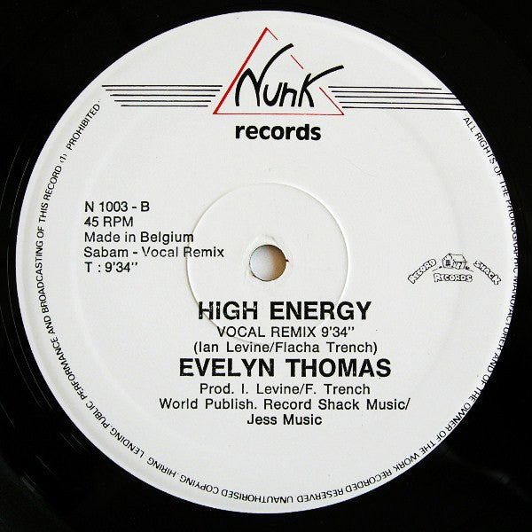 Evelyn Thomas : High-Energy (Special Remix) (12")