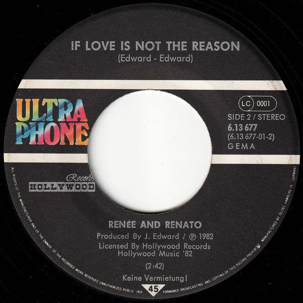 Renée & Renato : Save Your Love (7", Single)