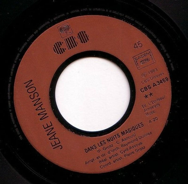 Jeane Manson : Love Moi Dans Tes Bras (7", Single)
