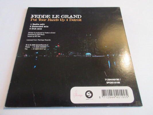 Fedde Le Grand : Put Your Hands Up 4 Detroit (CD, Single, Car)