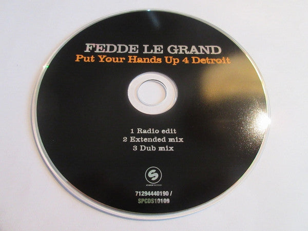 Fedde Le Grand : Put Your Hands Up 4 Detroit (CD, Single, Car)