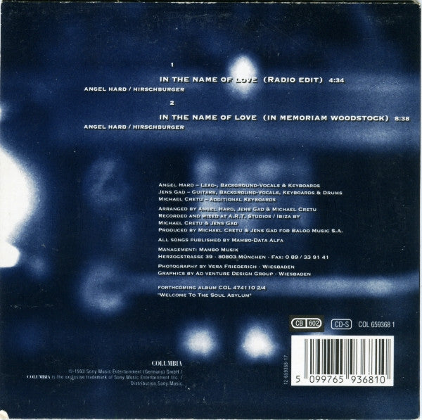 Angel X (3) : In The Name Of Love (CD, Single, Car)