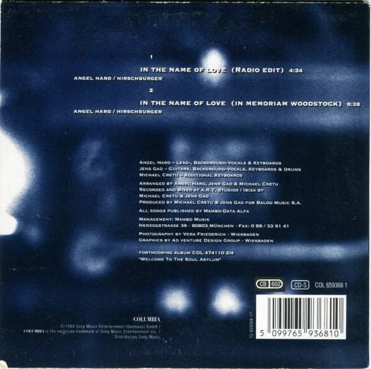Angel X (3) : In The Name Of Love (CD, Single, Car)