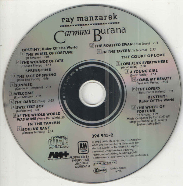 Ray Manzarek : Carmina Burana (CD, Album, RE)