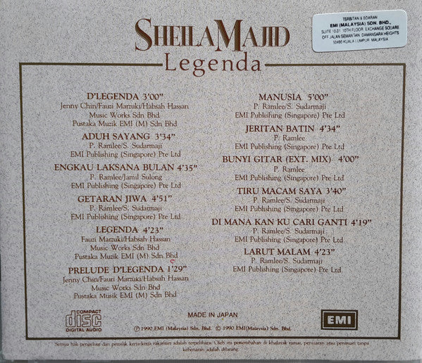 Sheila Majid : Legenda (CD, Album)