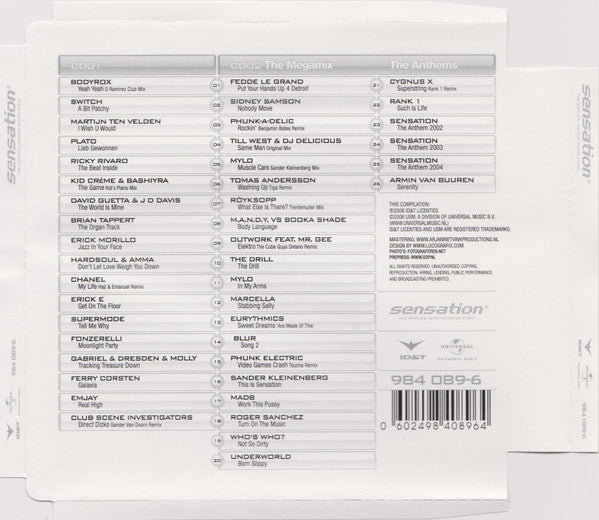 Various : Sensation - The World's Leading Dance Event - White Edition 2006 (CD, Mixed + CD, Comp, P/Mixed)