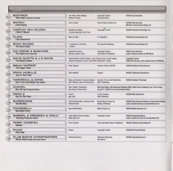 Various : Sensation - The World's Leading Dance Event - White Edition 2006 (CD, Mixed + CD, Comp, P/Mixed)