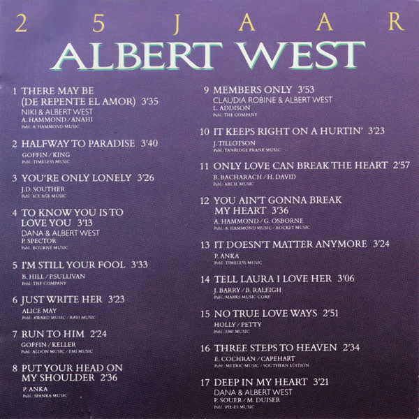 Albert West : 25 Jaar (CD, Album)
