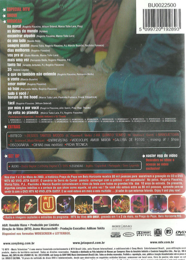 Jota Quest : MTV Ao Vivo (DVD-V, RP, BU)