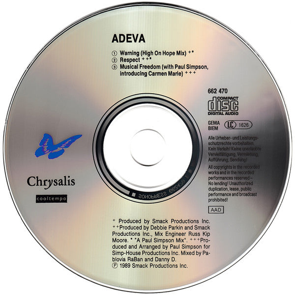 Adeva : Warning! (CD, Single)
