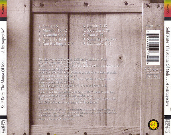Salif Keita : The Mansa Of Mali … A Retrospective (CD, Comp, RE)
