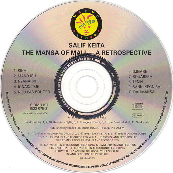 Salif Keita : The Mansa Of Mali … A Retrospective (CD, Comp, RE)