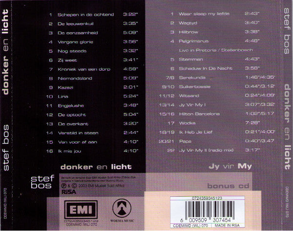 Stef Bos : Donker En Licht (2xCD, Album, Ltd)
