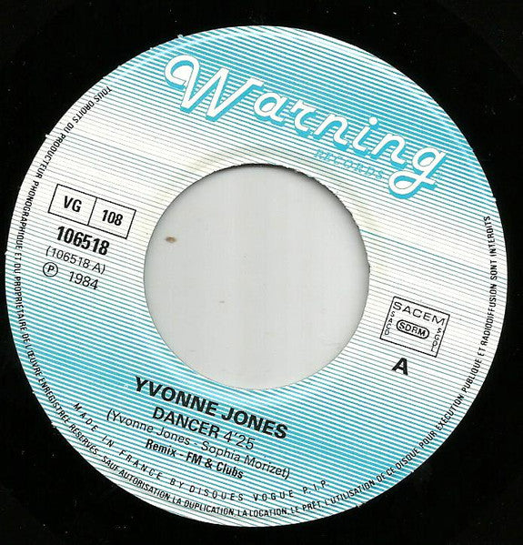 Yvonne Jones : Dancer (7", Single)