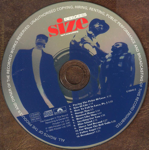 Bee Gees : Size Isn't Everything (CD, Album)