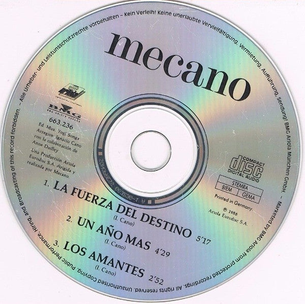 Mecano : La Fuerza Del Destino (CD, Maxi)