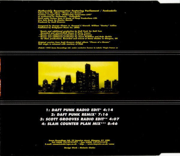 Scott Grooves Featuring Parliament / Funkadelic : Mothership Reconnection (Daft Punk Remix) (CD, Single)