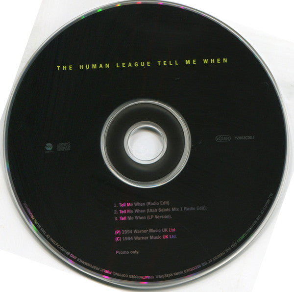 The Human League : Tell Me When (CD, Single, Promo)
