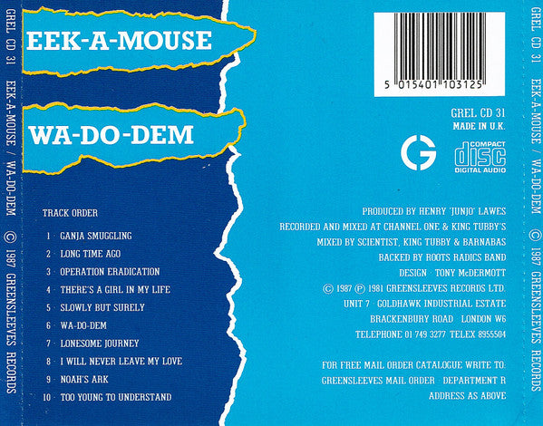 Eek-A-Mouse : Wa-Do-Dem (CD, Album, RE)