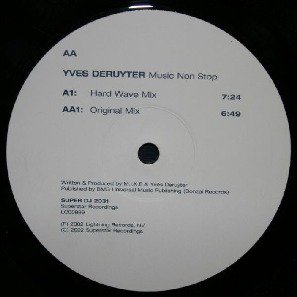 Yves Deruyter : Music Non Stop (12")