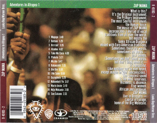 Zap Mama : Adventures in Afropea 1 (CD, Album)