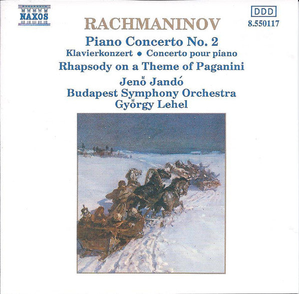 Sergei Vasilyevich Rachmaninoff, Jenö Jandó, Budapest Symphony Orchestra, György Lehel : Piano Concerto No. 2 • Rhapsody On A Theme Of Paganini (CD, Album, RE)