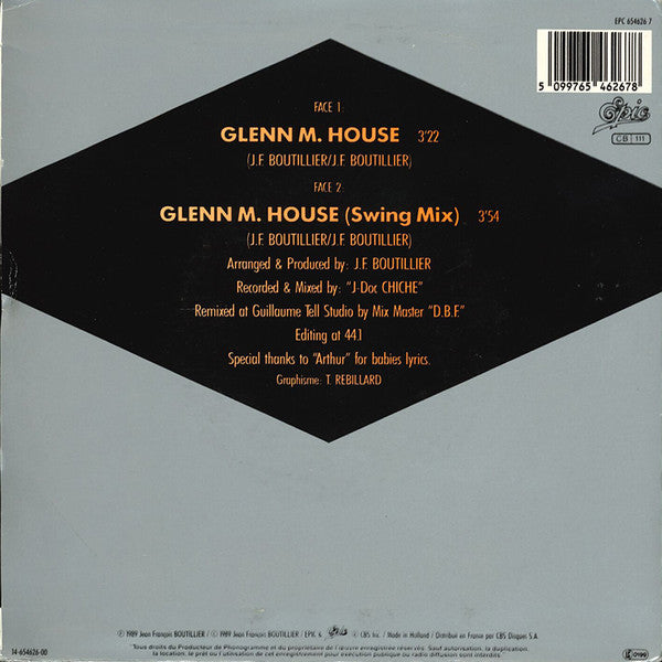 Hot Five : Glenn M House  (7", Single)