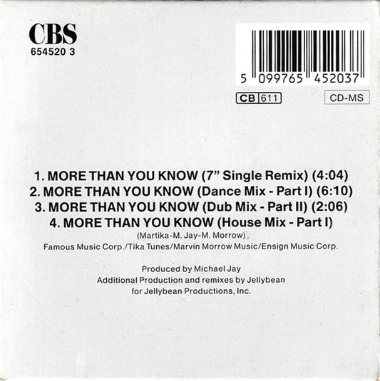 Martika : More Than You Know (CD, Mini, Maxi)