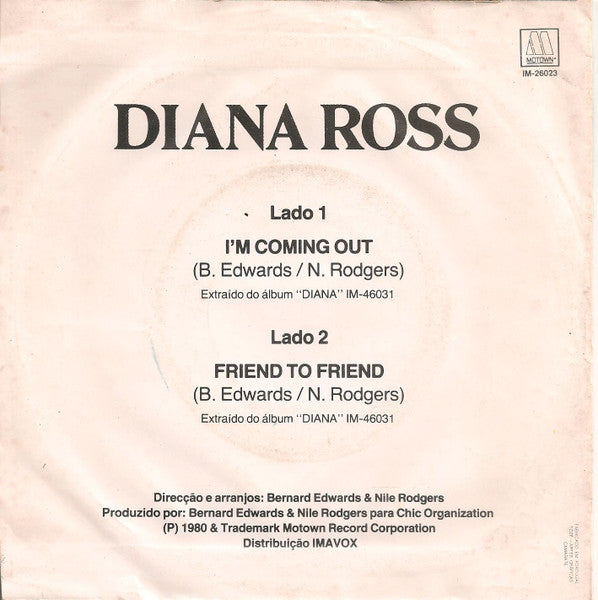Diana Ross : I'm Coming Out (7", Single)