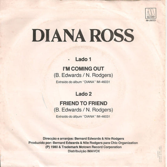 Diana Ross : I'm Coming Out (7", Single)
