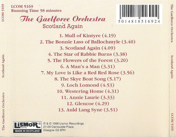 The Gaelforce Orchestra : Scotland Again (CD, RE)