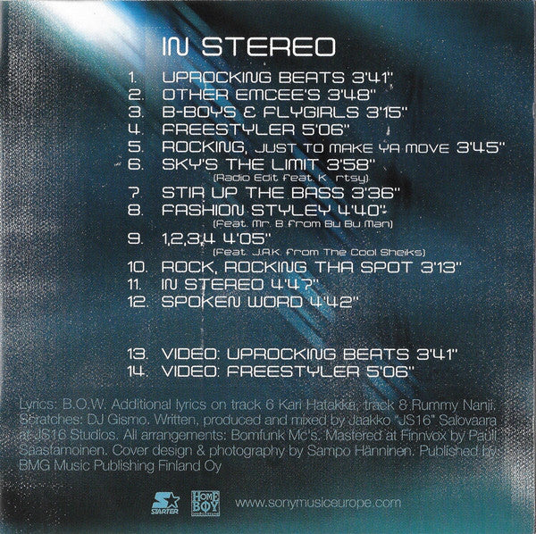 Bomfunk MC's : In Stereo (CD, Album, Enh)