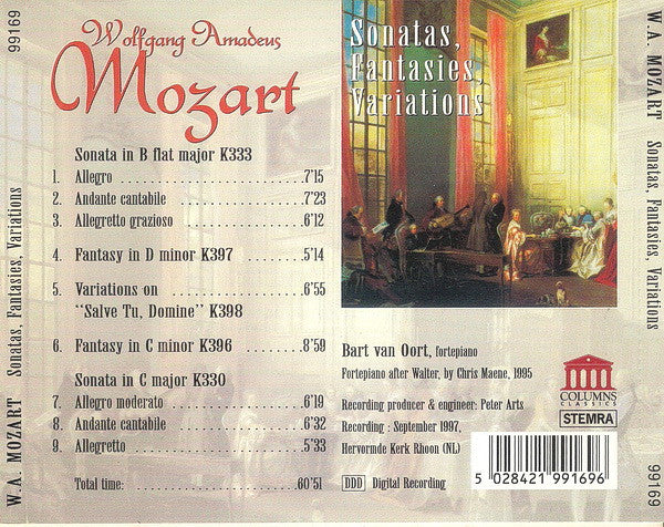 Wolfgang Amadeus Mozart, Bart van Oort : Sonatas, Fantasies, Variations (CD, Album)