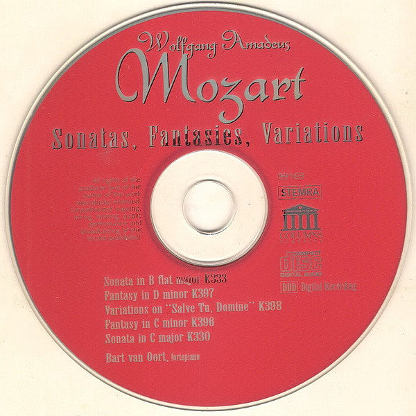 Wolfgang Amadeus Mozart, Bart van Oort : Sonatas, Fantasies, Variations (CD, Album)