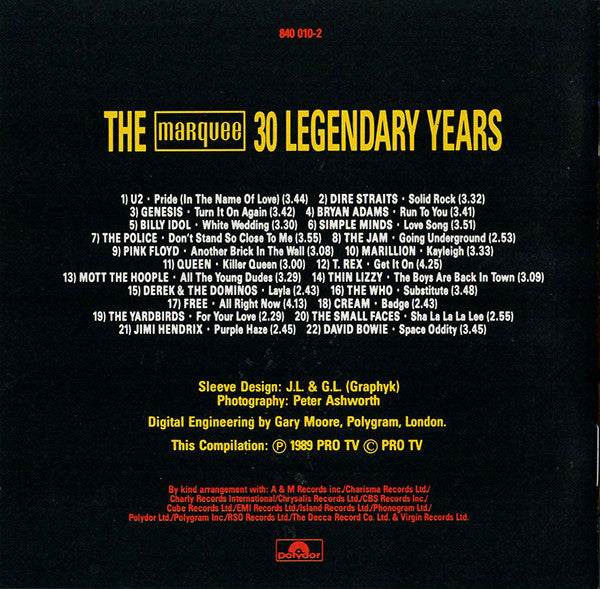 Various : The Marquee - 30 Legendary Years (CD, Comp)